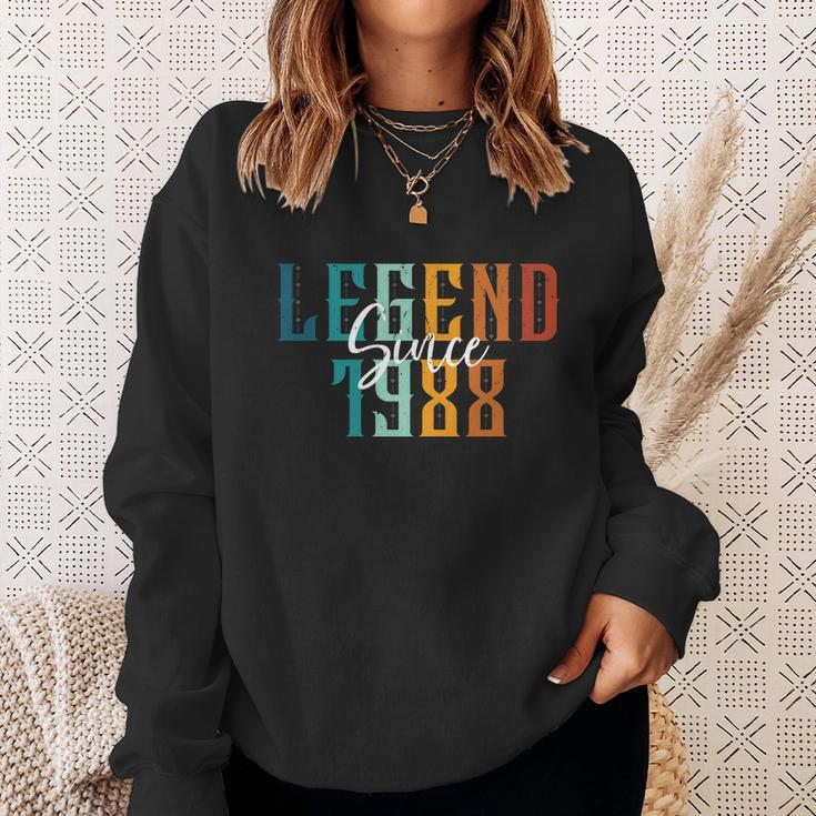 Legend Since 1988 Vintage Typography Sweatshirt Gifts for Her