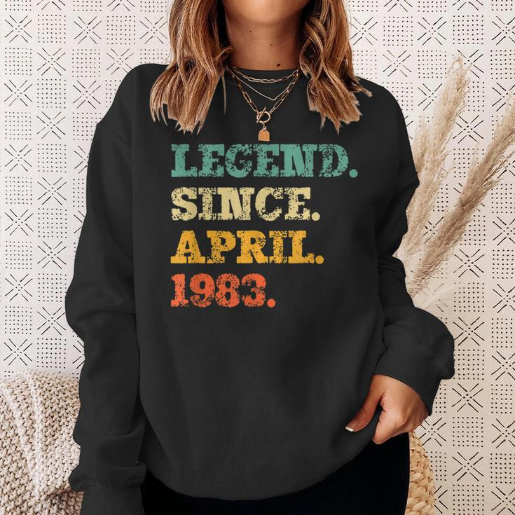 Legend Since April 1983 Funny 40Th Birthday 40 Years Old Sweatshirt Gifts for Her
