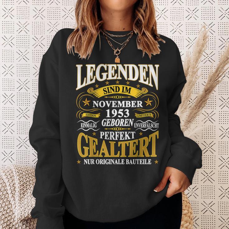 Legenden 1953 November Geburt, 70. Lustiges Geburtstag Sweatshirt Geschenke für Sie