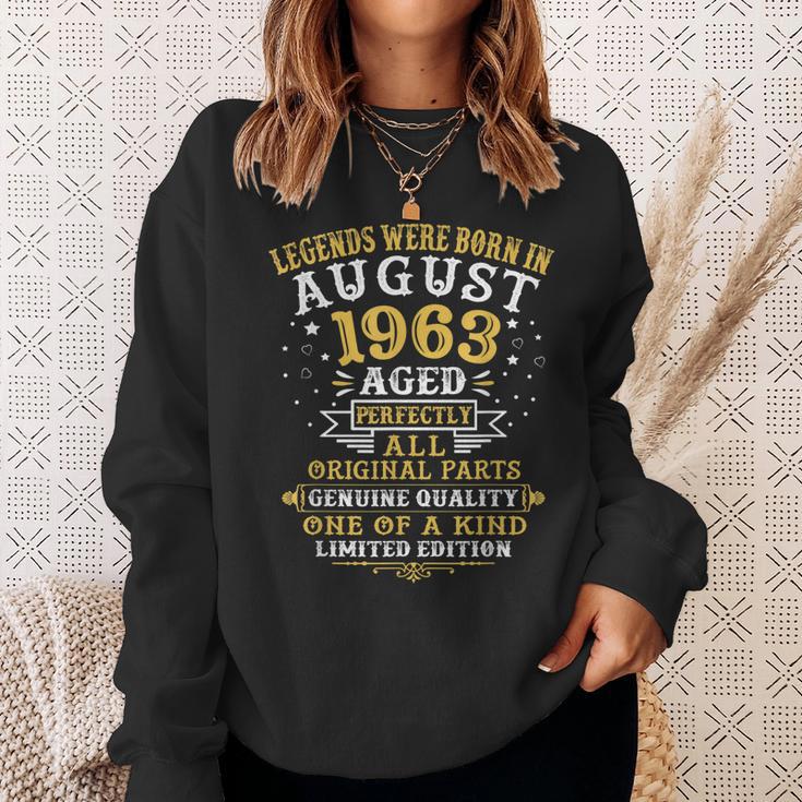 Legenden August 1963 Geboren - 59. Geburtstag Sweatshirt für Jubilare Geschenke für Sie