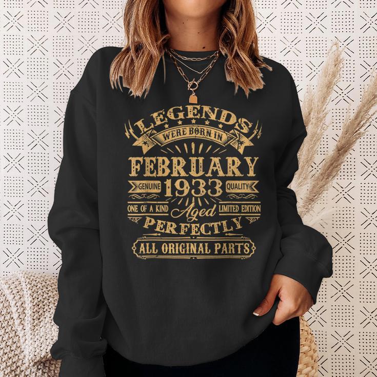 Legenden Februar 1933 - 90. Geburtstag Mann Sweatshirt, Retro Design Geschenke für Sie