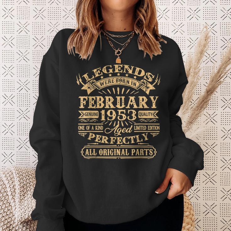 Legenden Februar 1953 Sweatshirt, 70. Geburtstag Mann Vintage Design Geschenke für Sie