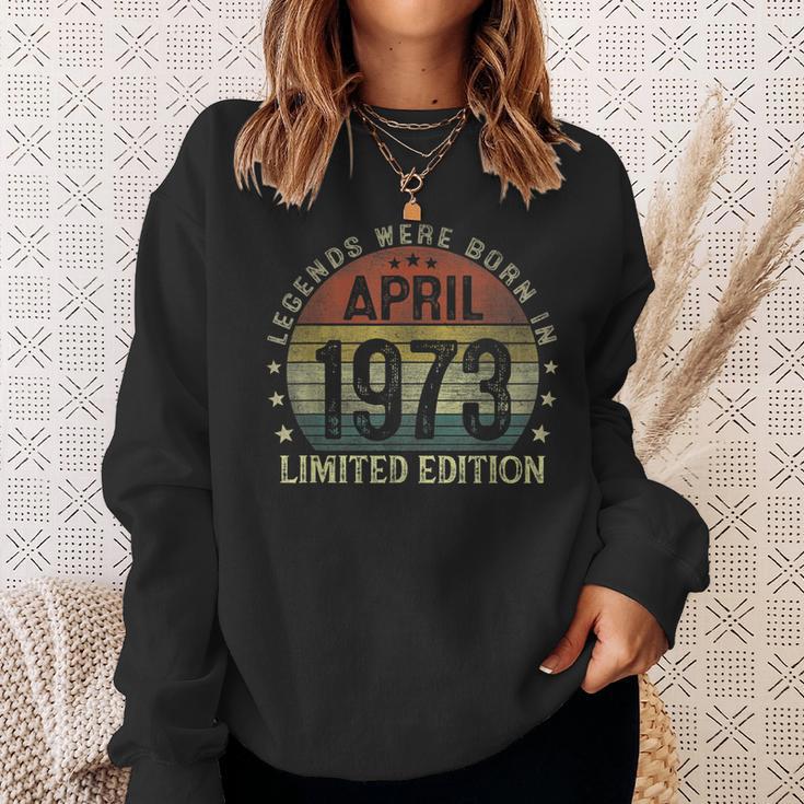 Legenden Wurden Im April 1973 Geschenk 50 Geburtstag Mann V7 Sweatshirt Geschenke für Sie