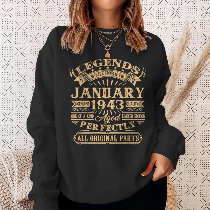 Legenden Wurden Im Januar 1943 Geschenk 80 Geburtstag Mann V2 Sweatshirt Geschenke für Sie