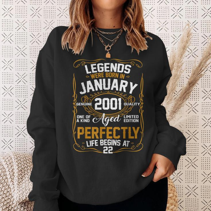 Legends January 2001 Gift 22 Year Old 22Nd Birthday Gifts Sweatshirt Gifts for Her