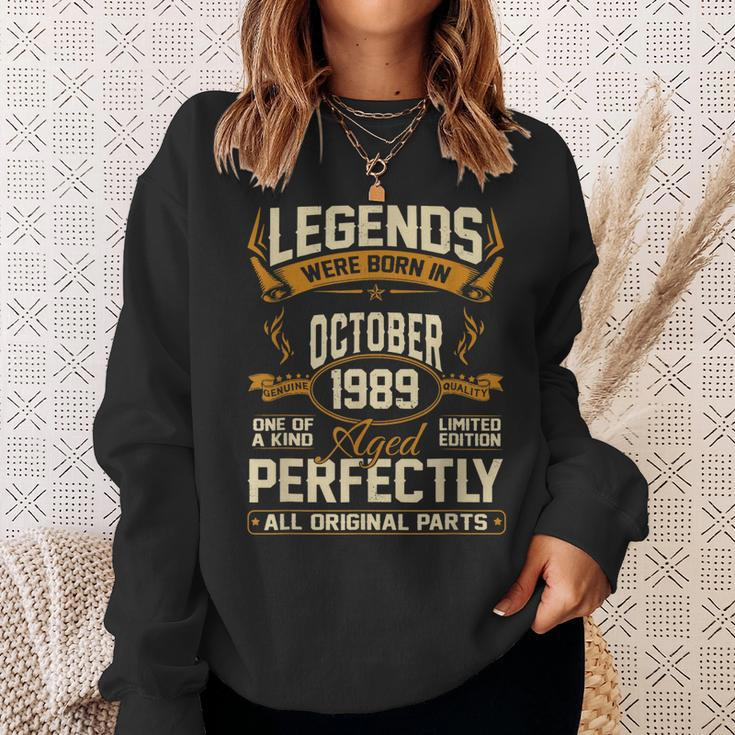 Legends Were Born In October 1989 Sweatshirt Gifts for Her