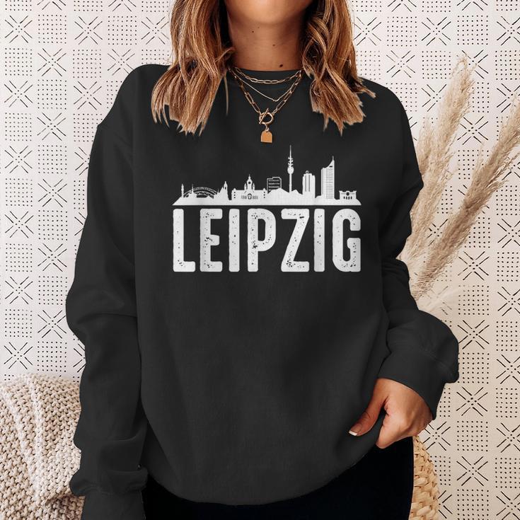 Leipzig Skyline Geschenk Stadt Für Leipziger Sweatshirt Geschenke für Sie