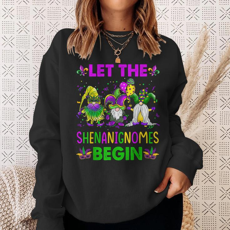 Let The Shenanignomes Begin Mardi Gras Gnomes Shenanigans Sweatshirt Gifts for Her