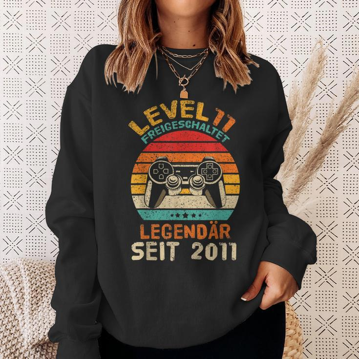 Level 11 Freigeschaltet 11 Geburtstag Gaming Gamer Sweatshirt Geschenke für Sie