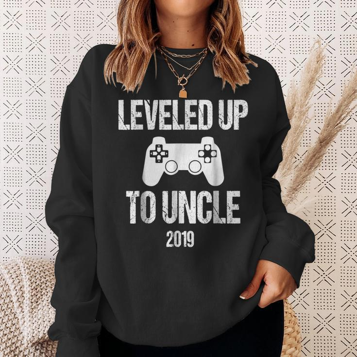 Leveled Up To Uncle 2019 New UncleGift For Gamer Sweatshirt Gifts for Her