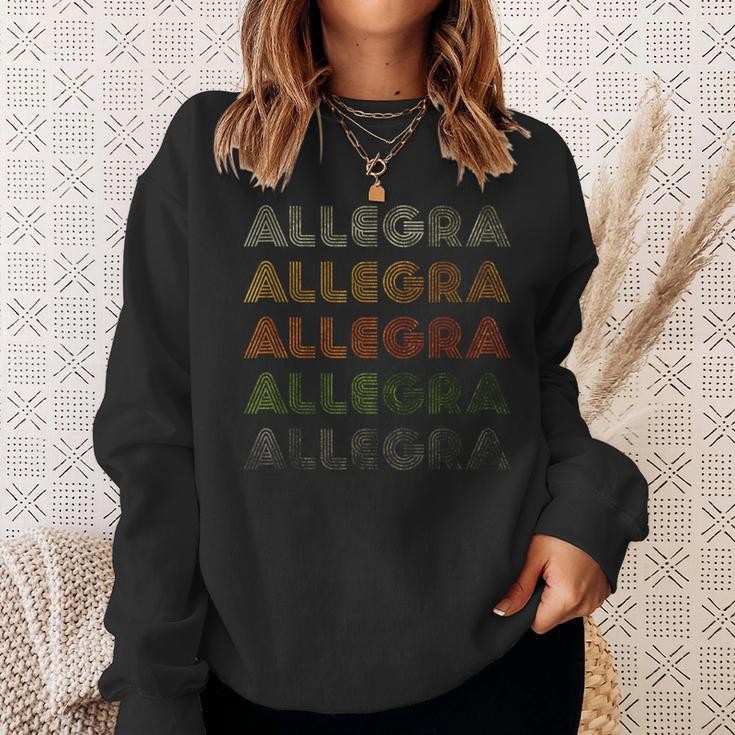 Love Heart Allegra GrungeVintage-Stil Schwarz Allegra Sweatshirt Geschenke für Sie