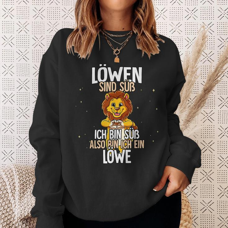 Lustiges Löwen-Sweatshirt Ich bin süß, also bin ich ein Löwe – Motiv Tee Geschenke für Sie