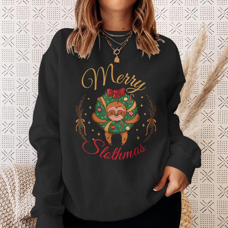 Lustiges Süßes Faultier Weihnachten Sweatshirt Geschenke für Sie