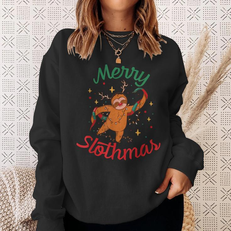 Lustiges Süßes Faultier Weihnachten V2 Sweatshirt Geschenke für Sie
