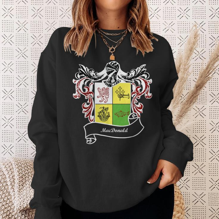 Macdonald Coat Of Arms Surname Last Name Family Crest Men Women Sweatshirt Graphic Print Unisex Gifts for Her