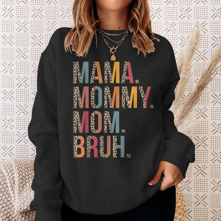 Mama Mommy Mom Bruh Mommy And Me Leopard Mothers Day Gifts Sweatshirt Gifts for Her