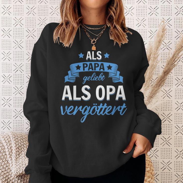 Mann Sohn Opa Vati Vater Als Papa Geliebt Als Opa Vergöttert Sweatshirt Geschenke für Sie