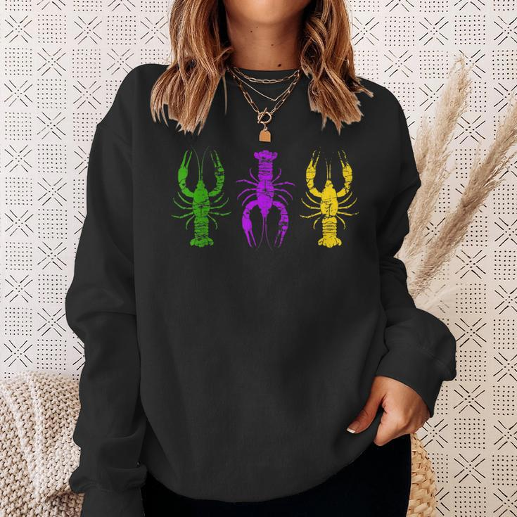 Mardi Gras Crawfish Jester Hat Bead New Orleans Gifts  Sweatshirt Gifts for Her
