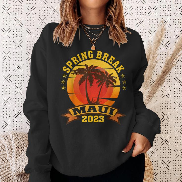 Maui 2023 Spring Break Family School Vacation Retro Sweatshirt Gifts for Her