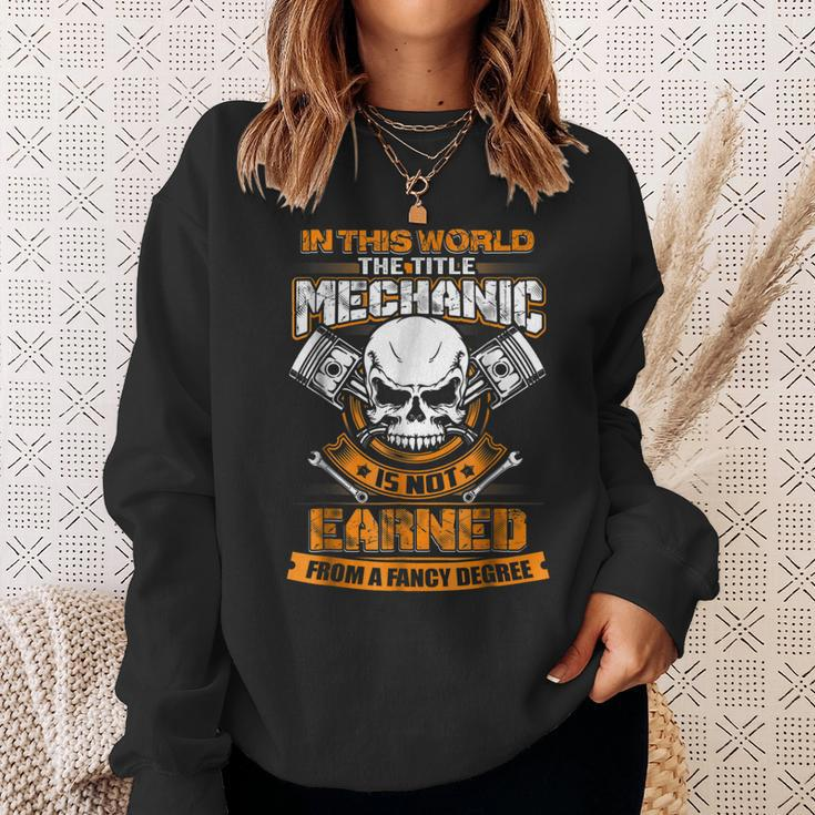 Mechanic Mechanic Job Skull Graphic Gift Gift For Mens Sweatshirt Gifts for Her