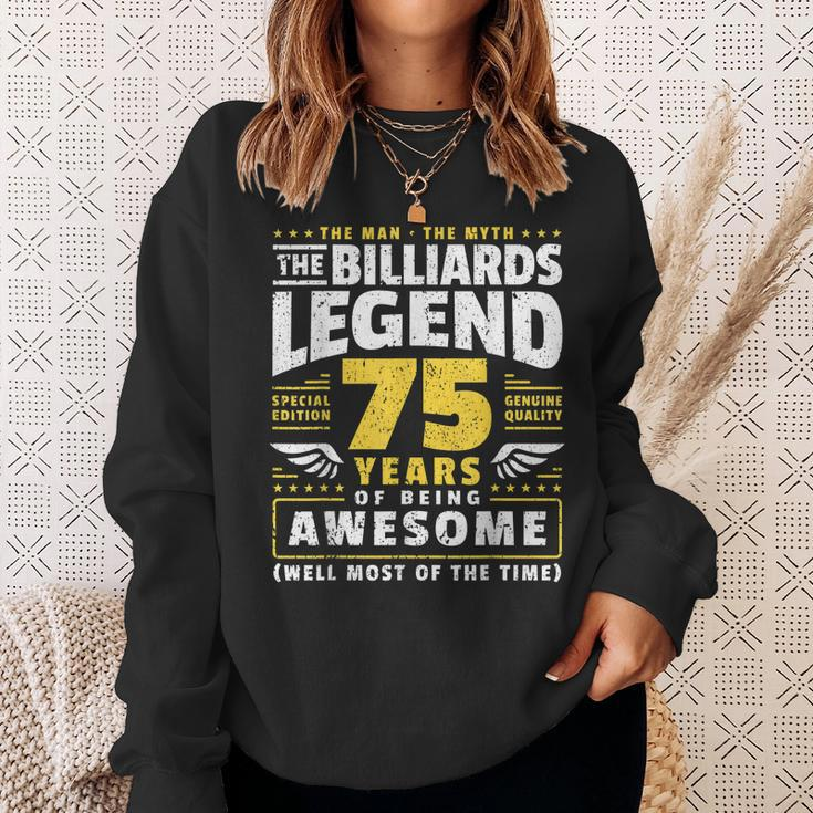 Mens 75Th Birthday Billiards Player 75 Years Old Billiards Player Sweatshirt Gifts for Her