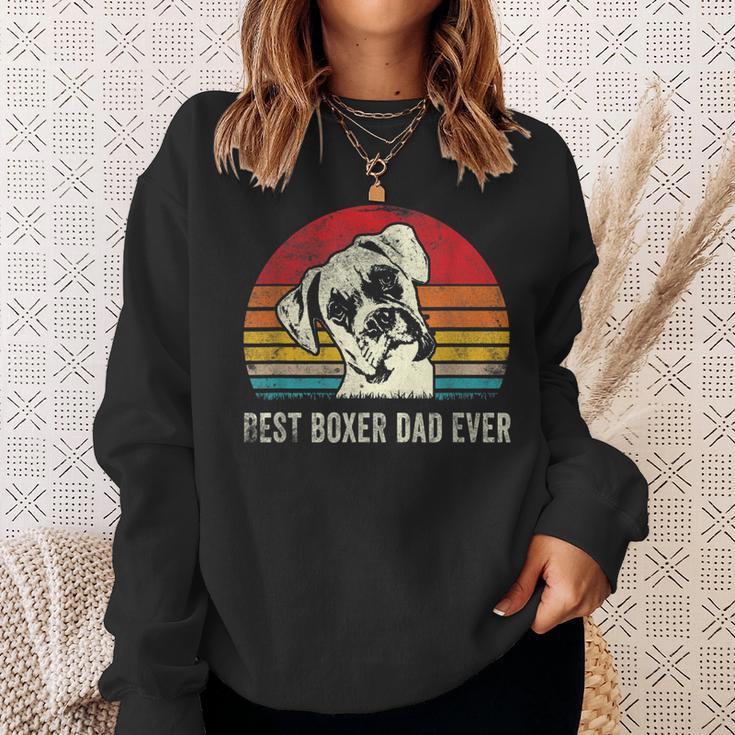 Mens Best Boxer Dad Ever Funny Boxer Dog Dad Fathers Day Gift Sweatshirt Gifts for Her