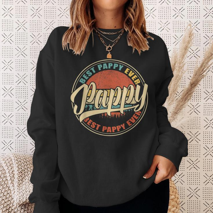 Mens Best Pappy Ever Vintage Retro Funny Gifts Dad Papa Grandpa Sweatshirt Gifts for Her