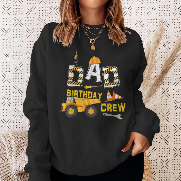 Mens Dad Birthday Crew Funny Construction Birthday Party  Sweatshirt Gifts for Her