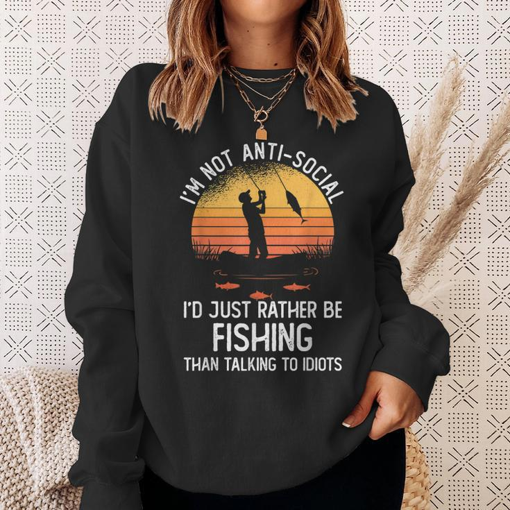 Mens Fishing | Id Rather Be Fishing | Funny Fishing Sweatshirt Gifts for Her
