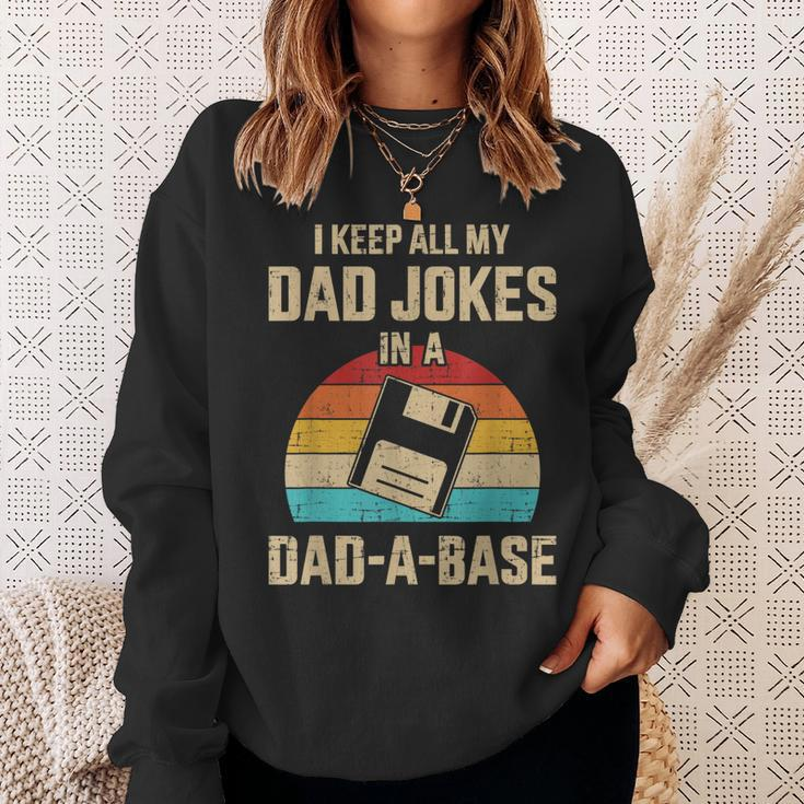 Mens Funny Dad Jokes In Dad-A-Base Vintage For Fathers Day Sweatshirt Gifts for Her