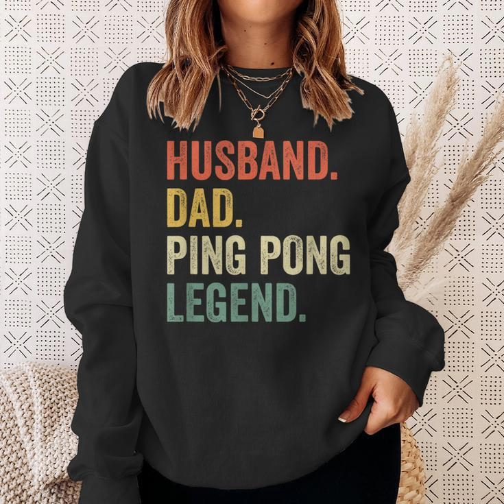 Mens Funny Ping Pong Husband Dad Table Tennis Legend Vintage Sweatshirt Gifts for Her