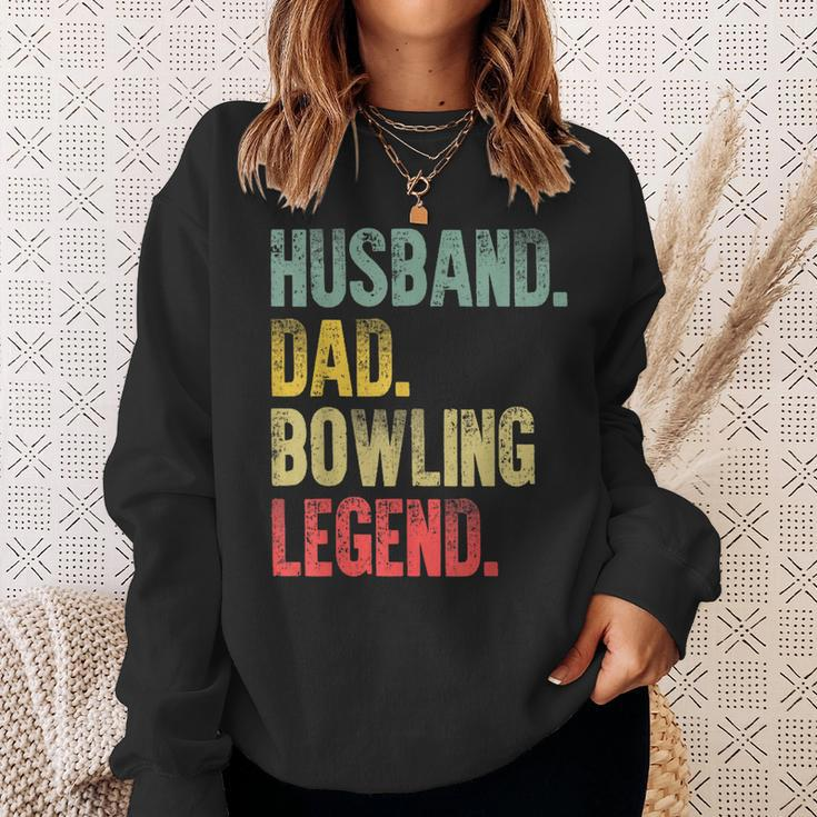 Mens Funny Vintage Bowling Men Husband Dad Legend Retro Sweatshirt Gifts for Her