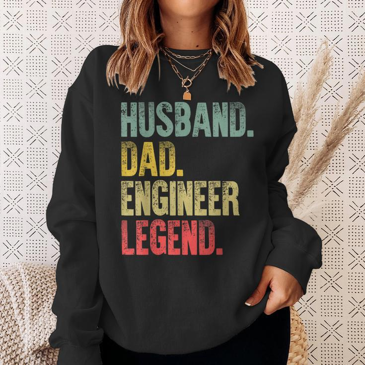 Mens Funny Vintage Husband Dad Engineer Legend Retro Sweatshirt Gifts for Her