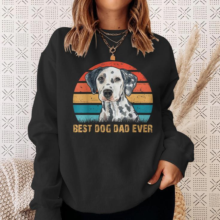Mens Mens Quote Best Dog Dad Ever Vintage Dalmatian Lover Sweatshirt Gifts for Her
