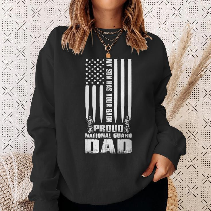 Mens My Son Has Your Back Proud National Guard Dad Army Dad Sweatshirt Gifts for Her