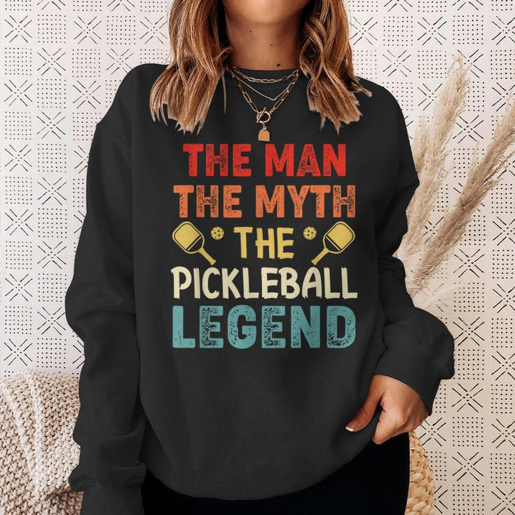 Mens Pickleball Funny Husband Dad Legend Vintage Fathers Day Sweatshirt Gifts for Her
