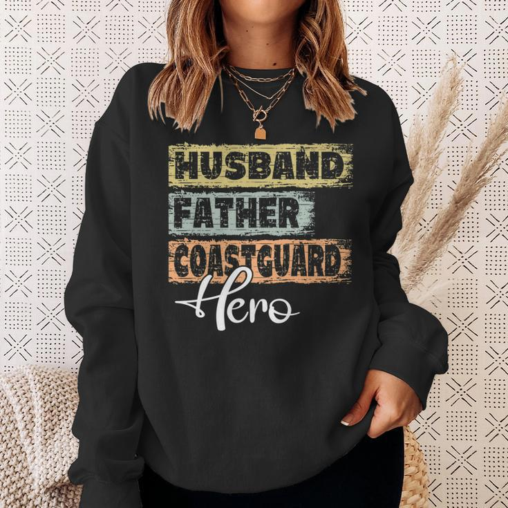 Mens Profession Dad Hero Father Coastguard Sweatshirt Gifts for Her