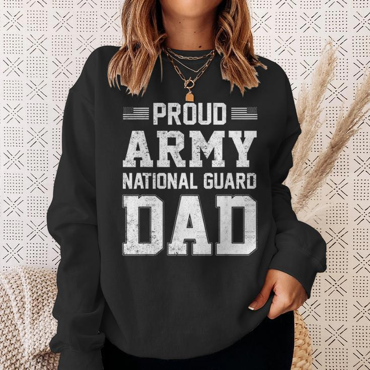 Mens Proud Army National Guard Dad American Flag Patriotic Gift Sweatshirt Gifts for Her