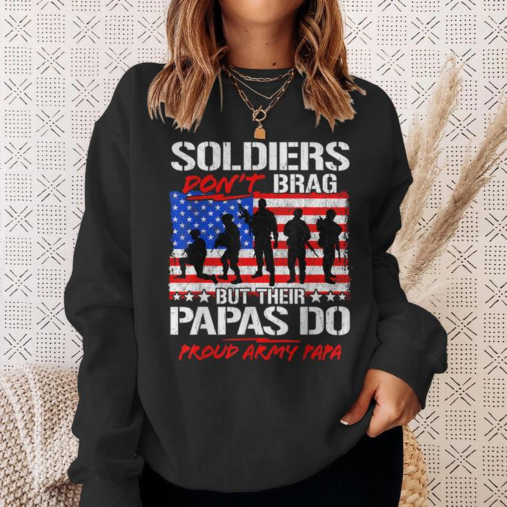 Mens Proud Army Papa Soldiers Dont Brag - Military Grandpa Gifts Sweatshirt Gifts for Her