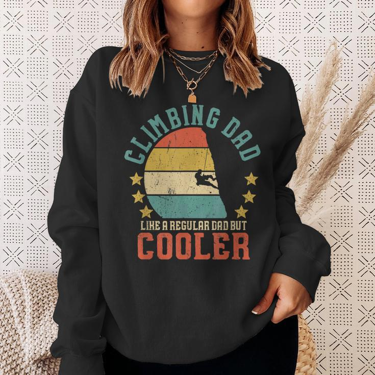 Mens Rock Climbing Dad Vintage Mountain Climber Fathers Day Gift Sweatshirt Gifts for Her