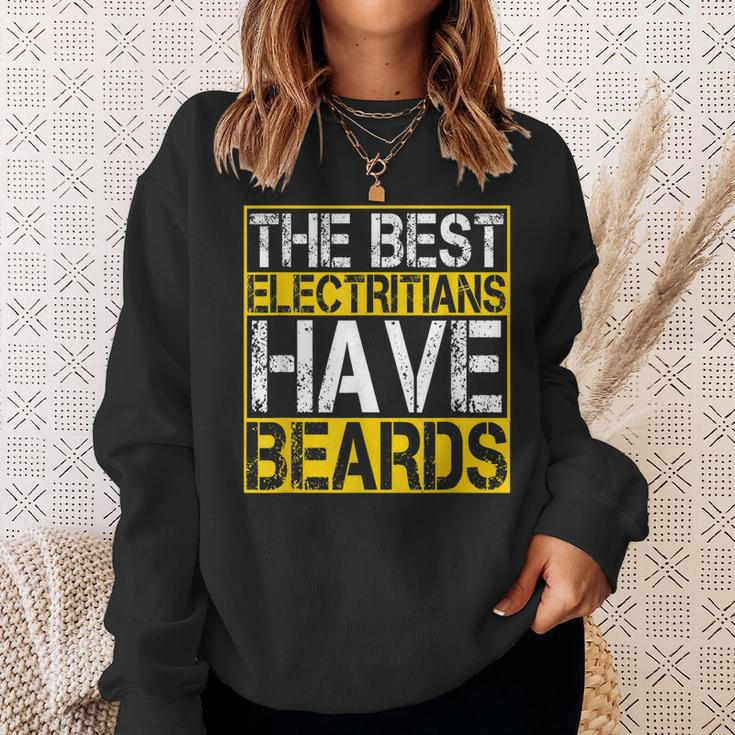 Mens The Best Electritians Have Beards Funny Beard Handyman Sweatshirt Gifts for Her