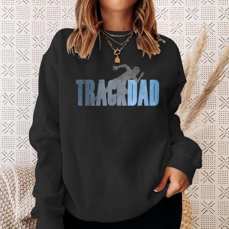 Mens Track Dad Track & Field Runner Cross Country Running Father Sweatshirt Gifts for Her