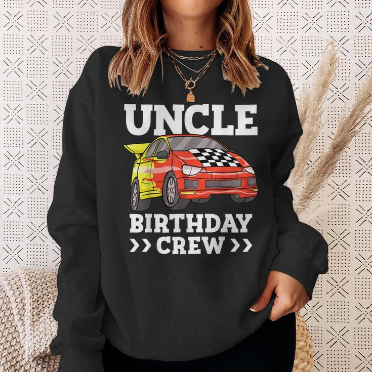 Mens Uncle Birthday Crew Race Car Racing Car Theme Sweatshirt Gifts for Her
