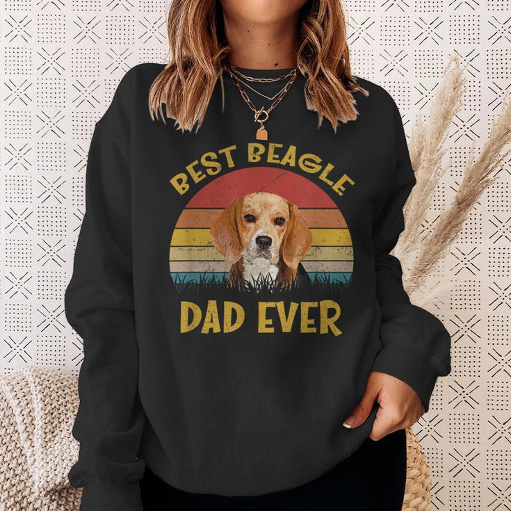 Mens Vintage Beagle Dad Gift Best Beagle Dad Ever Funny Beagle Sweatshirt Gifts for Her