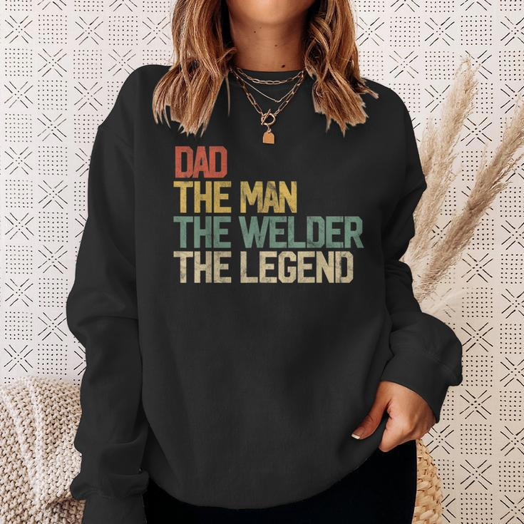 Mens Vintage Dad Man Welder Legend Gift Welding Father Weld Daddy Sweatshirt Gifts for Her