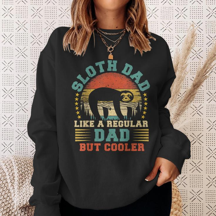 Mens Vintage Sloth Dad Like A Regular Dad Sloth Fathers Day Sweatshirt Gifts for Her