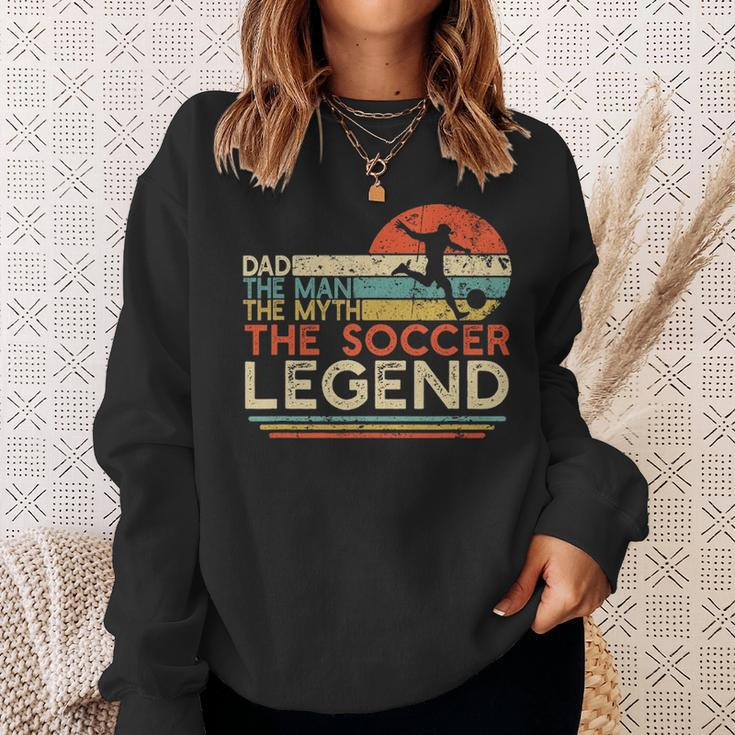 Mens Vintage Soccer Dad The Man The Myth The Legend Sweatshirt Gifts for Her