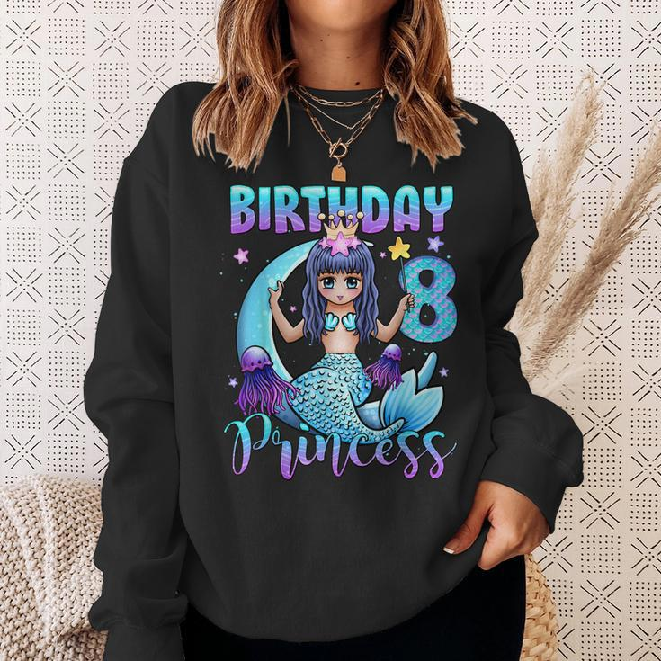 Mermaid Birthday Girl 8 Years Old Mermaid 8Th Birthday Girls Sweatshirt Gifts for Her