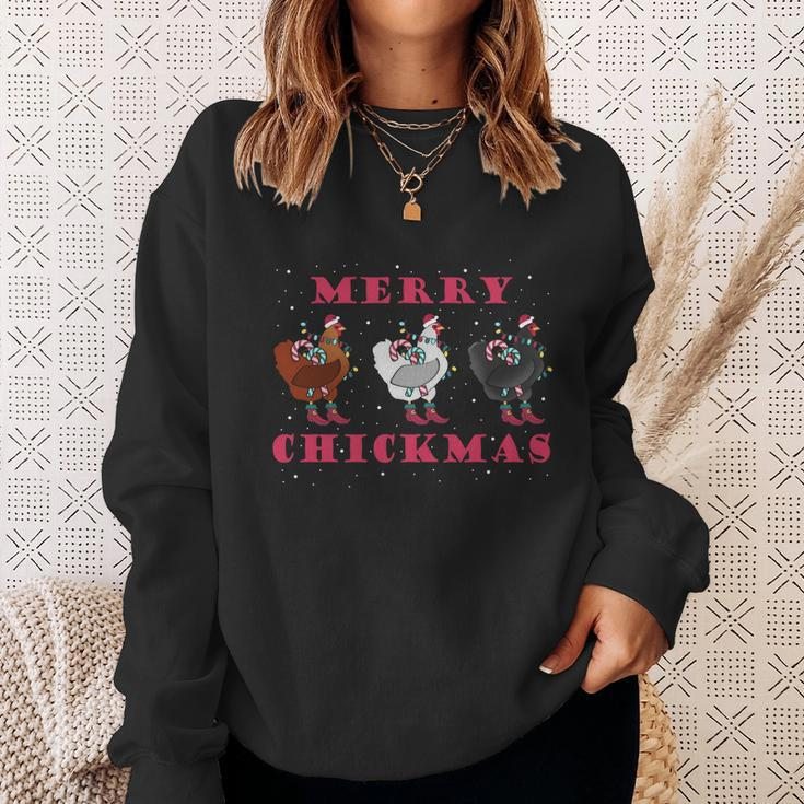 Merry Chickmas Pet Birb Memes Farmer Ugly Christmas Chicken Funny Gift Sweatshirt Gifts for Her