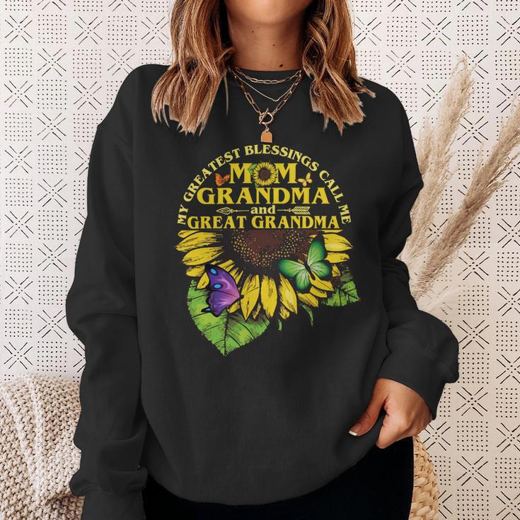 Mother Grandma My Greatest Blessings Call Me Mom Grandma Great Grandma 50 Mom Grandmother Sweatshirt Gifts for Her